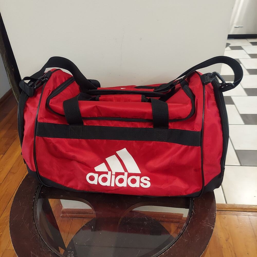 Adidas Defender Sports Gym Duffel Bag Small (42 to 44.5 liters) 20.5"L in Red